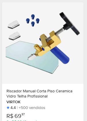 Comparação de preço de Riscador Manual Para Cortar Vidro Cerâmica Telha Piso Top
