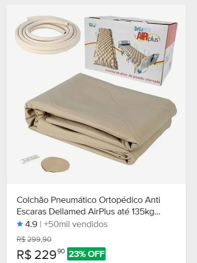 Comparação de preço de Colchão Pressão Alternada Anti Escaras