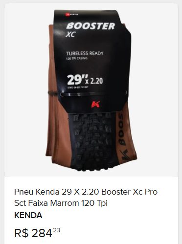 Comparação de preço de Pneu Bike 29 X 2.20 Kenda Booster Xc Pro