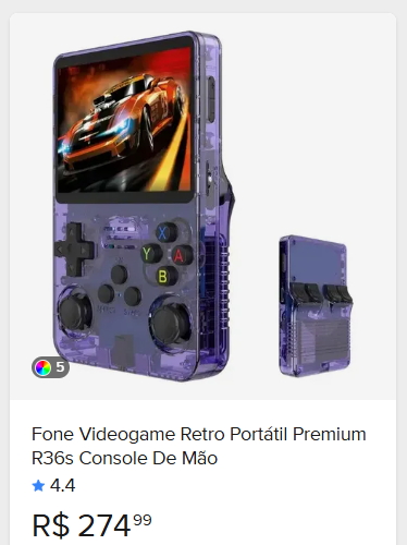 Comparação de preço de Videogame Retro Portátil Premium R36s