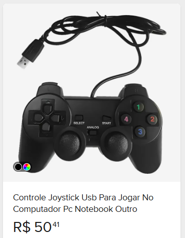 Comparação de preço de Controle Controle Usb Para Pc