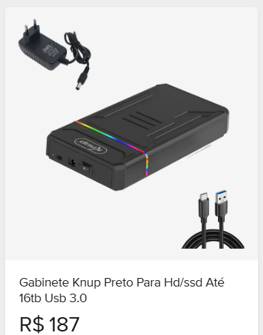 Comparação de preço de Case Hd Ssd Externo Usb 3.0 Sata 2,5/3,5