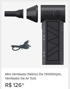 Comparação de preço de Mini Ventilador Soprador 130000 rpm