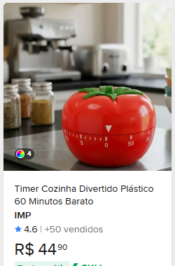 Comparação de preço de Timer Cozinha Divertido Plástico 60 Minutos