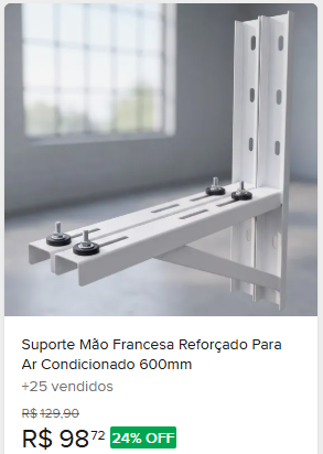 Comparação de preço de Suporte Mão Francesa Reforçado Para Ar Condicionado 60 x 42 cm