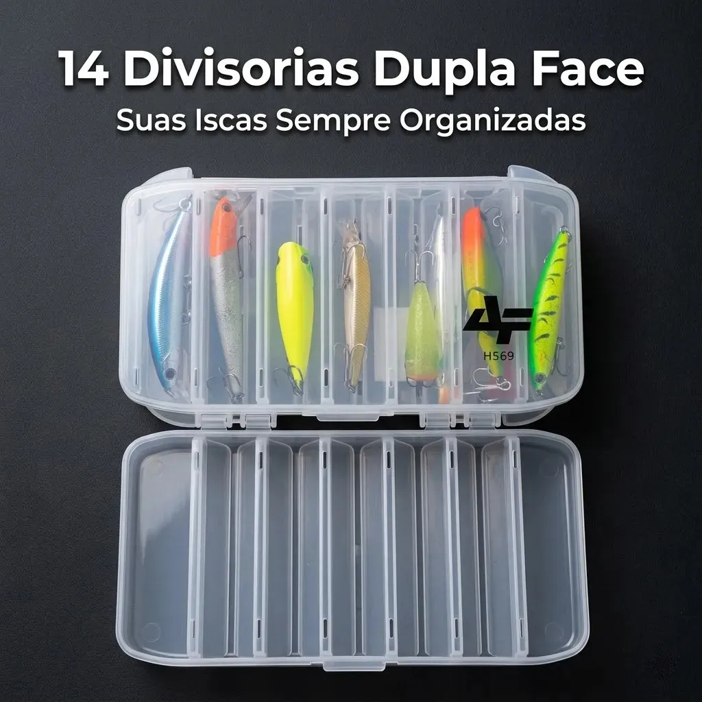 Comparação de preço de Estojo De Pesca H569 C/ 14 Divisórias - Albatroz