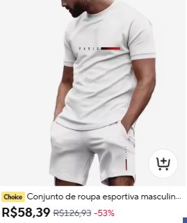 Comparação de preço de Conjunto Esporte Masculino Paris Tam. GG