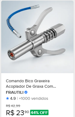 Comparação de preço de Comando Bico Graxeira Acoplador De Graxa Com Mangueira Bomba