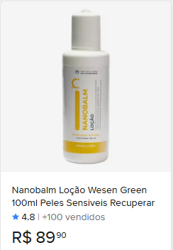 Comparação de preço de Nanobalm Loção Wesen Green 100ml