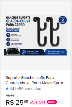 Comparação de preço de Suporte Gancho Isofix Para toalha, guarda-chuva entre outros (produto diverso)