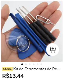 Comparação de preço de Kit de Ferramentas de Reparo Universal com 8 Peças para remoção de tela