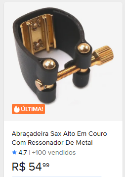 Comparação de preço de Abraçadeira Sax Alto Em Couro Com Ressonador De Metal