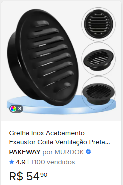 Comparação de preço de Grade Tampa Entrada De Ventilação Exaustor De Ar Em Aço Inox