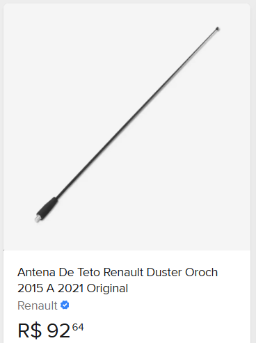 Comparação de preço de Antena De Teto Scenic 2000 A 2011 Original