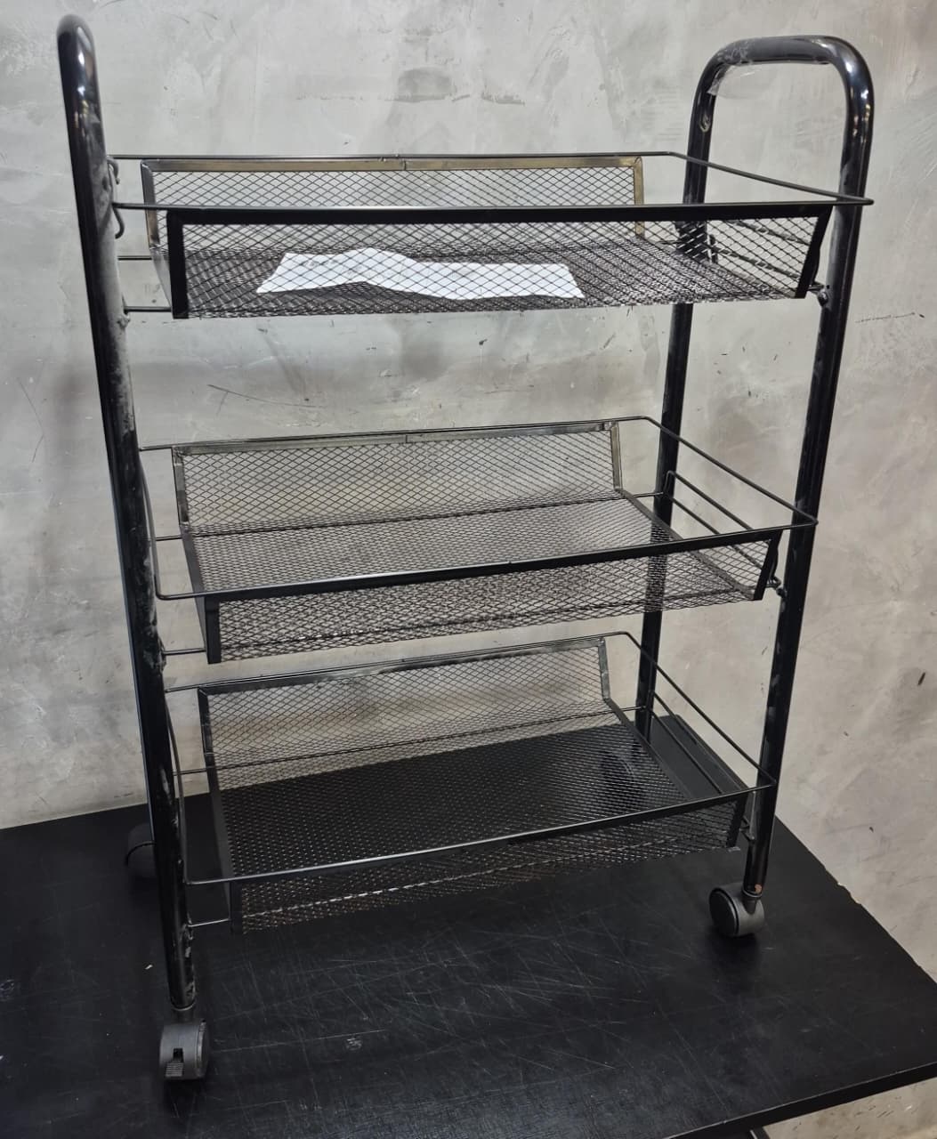 Carrinho Organizador Multifuncional Metal 3 Prateleiras com Rodas 60cm