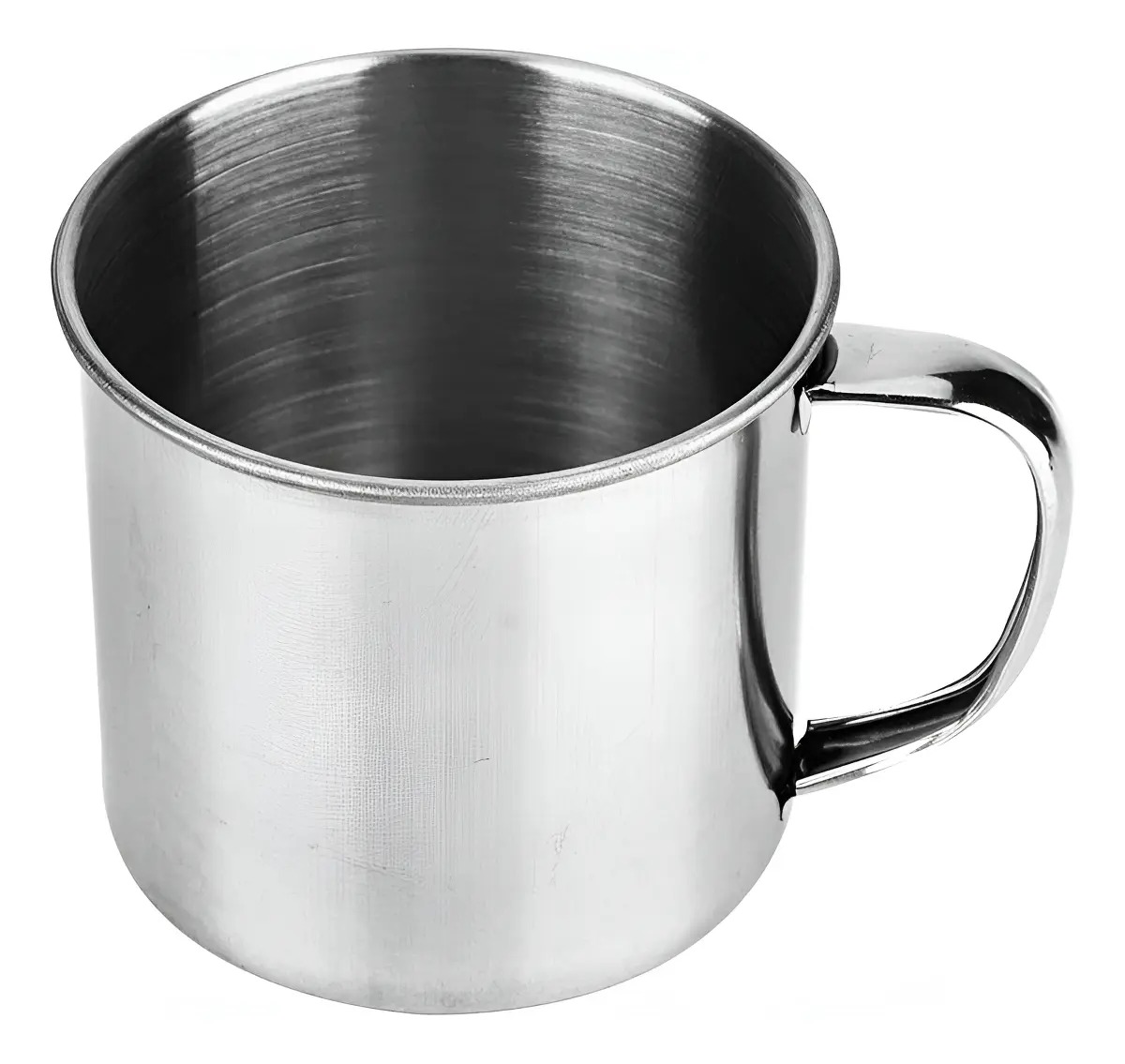 Kit 24 Caneca De Inox 180ml Cinza