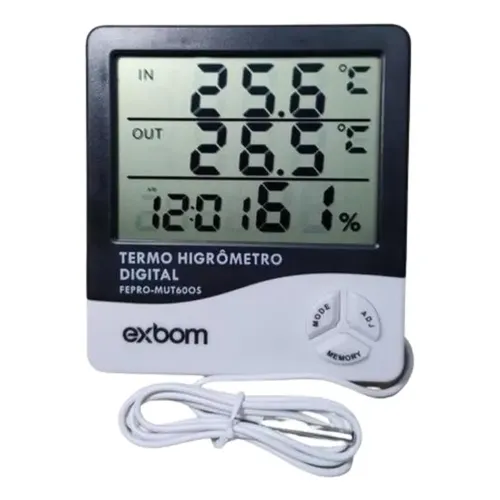 Termo Higrômetro Sensor Temperatura Umidade Interno/externo