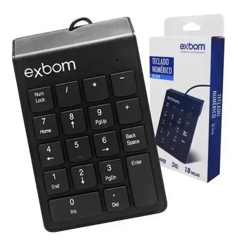 Teclado Usb Numerico Exbom Bk-n30