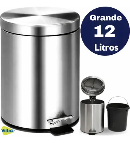 Lixeira Inox Vitak 12L