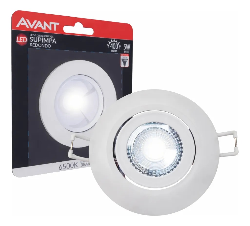 Spot Led 5w Embutir Luz 6500k