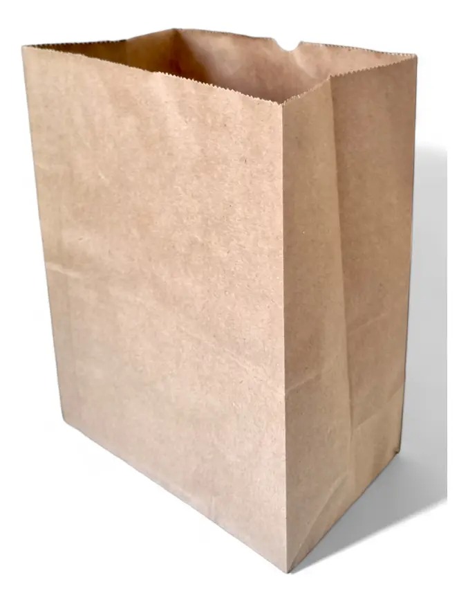 100 Sacos De Papel Kraft Restaurantes 26x20x12