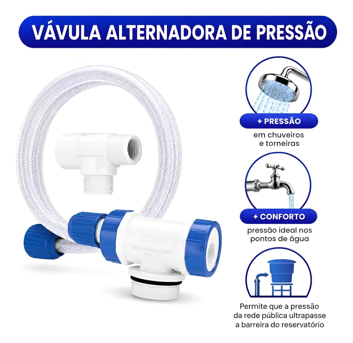 Duchão Válvula Alternadora De Pressão Blukit
