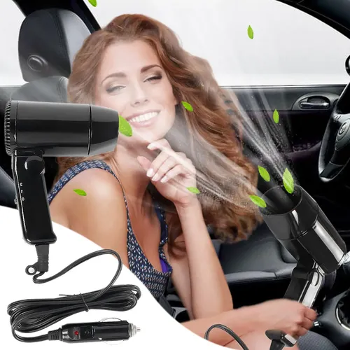 Secador De Carro Multifuncional De Alta Potência 12v Preto