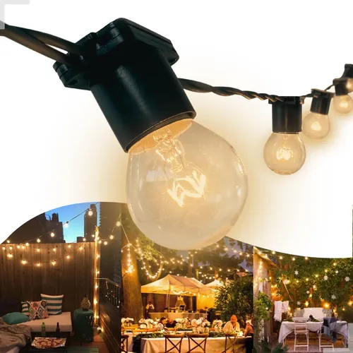 Varal de Luzes 20 metros com 20 Lampadas