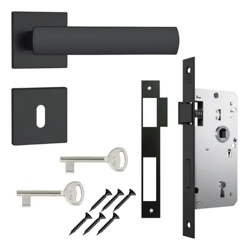 Fechadura Porta Interna Stam Preto Fosco