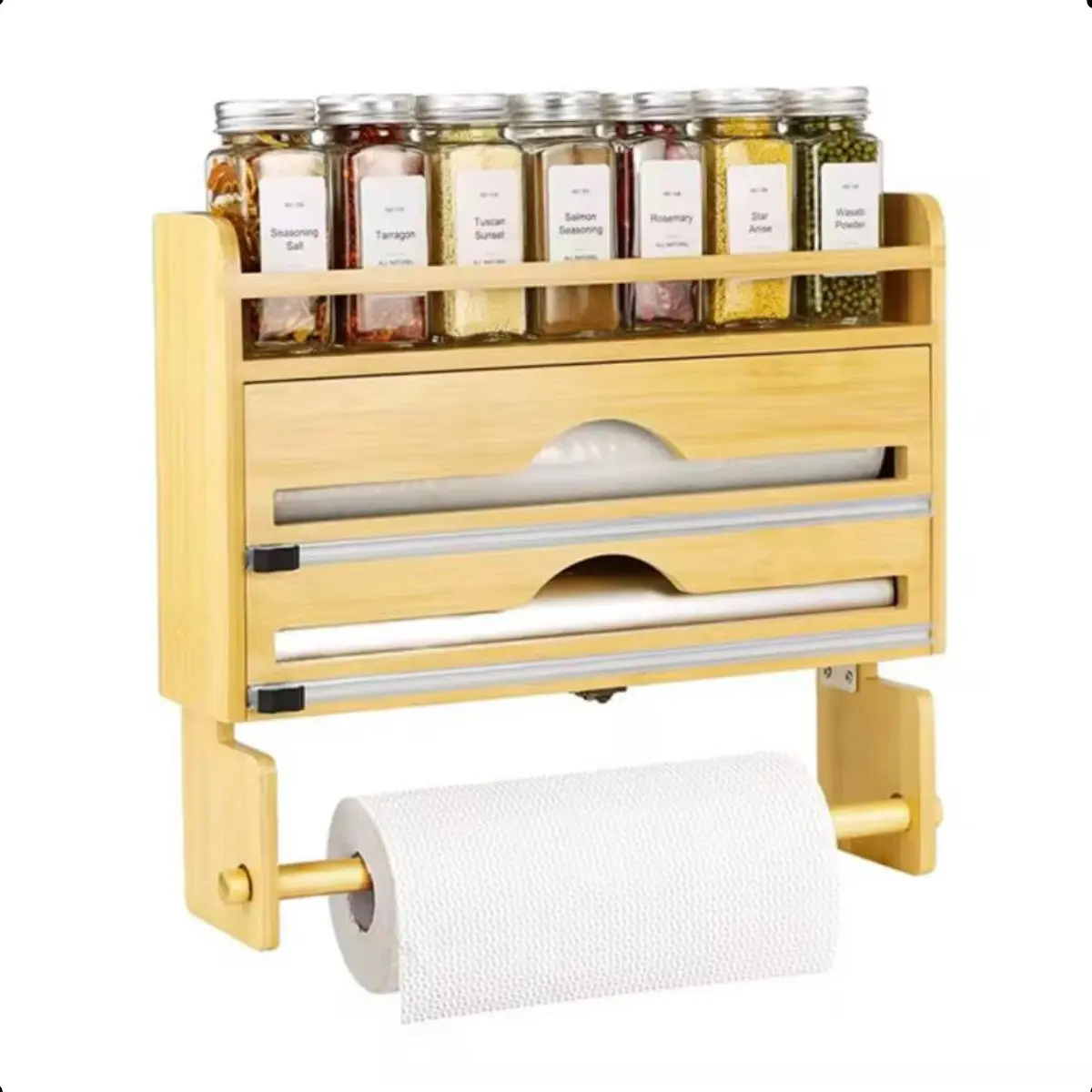Organizador Porta Rolo de Bambu