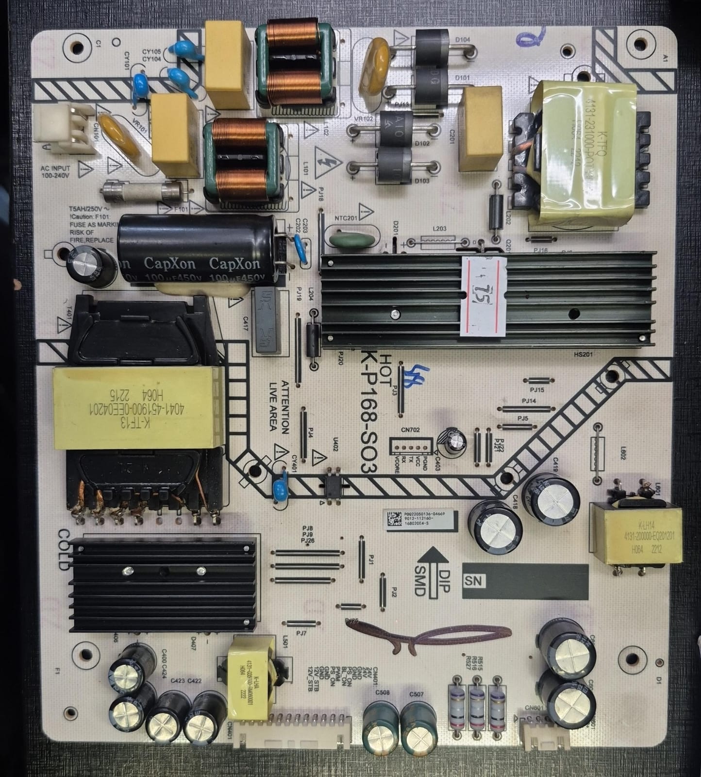 Placa Fonte Para Tv Philco Ptv58g10 K-p168-s03