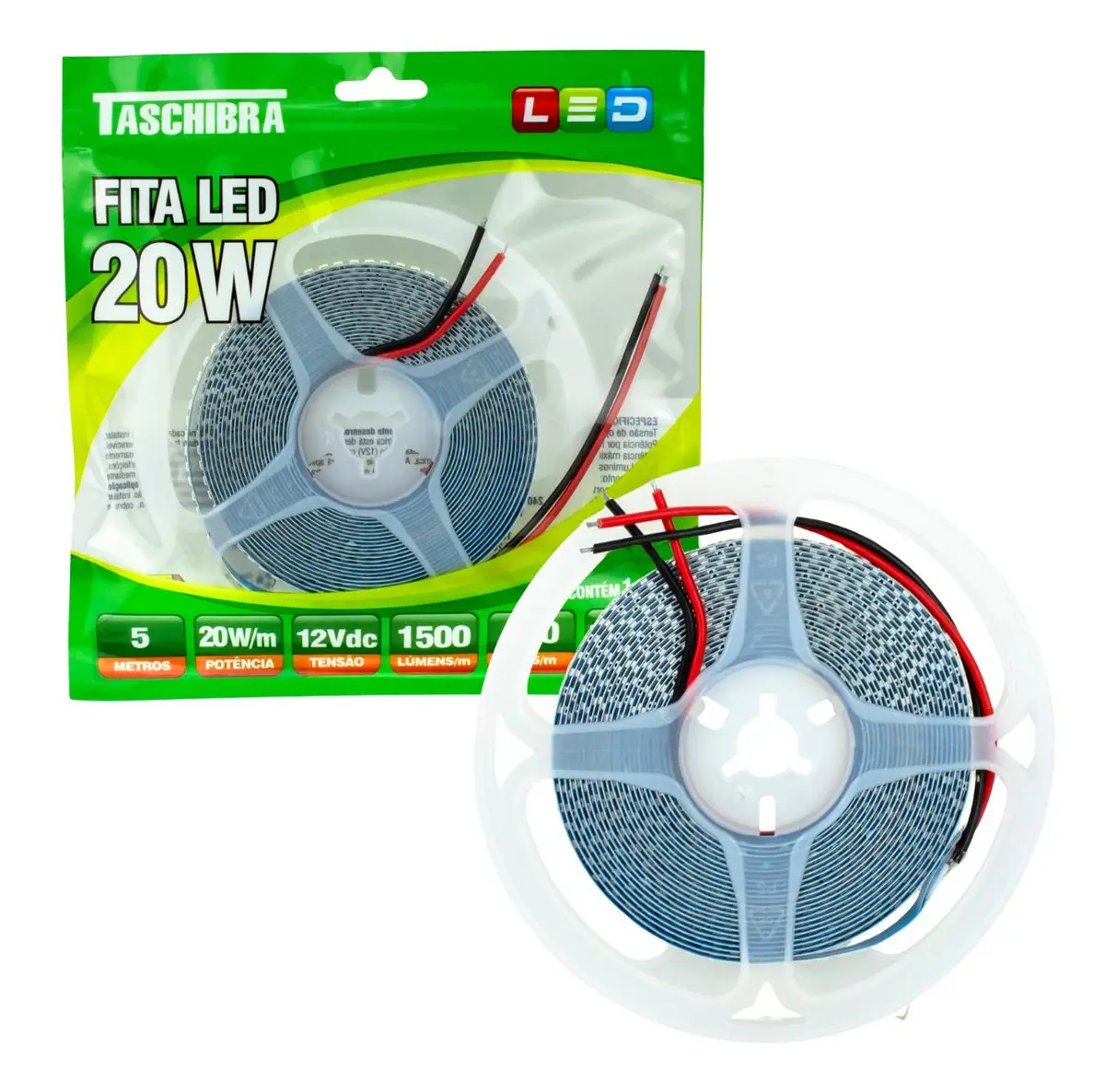 Fita LED Taschibra 20W/m de 5 Metros 6500k
