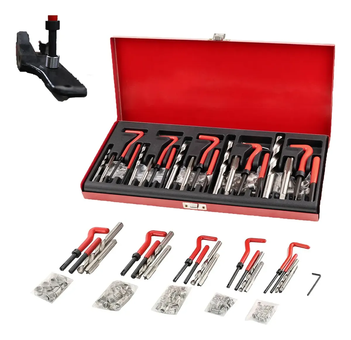 Kit Jogo Chave Helicoil Reparo Rosca Postiça M5-m12 131 Pcs