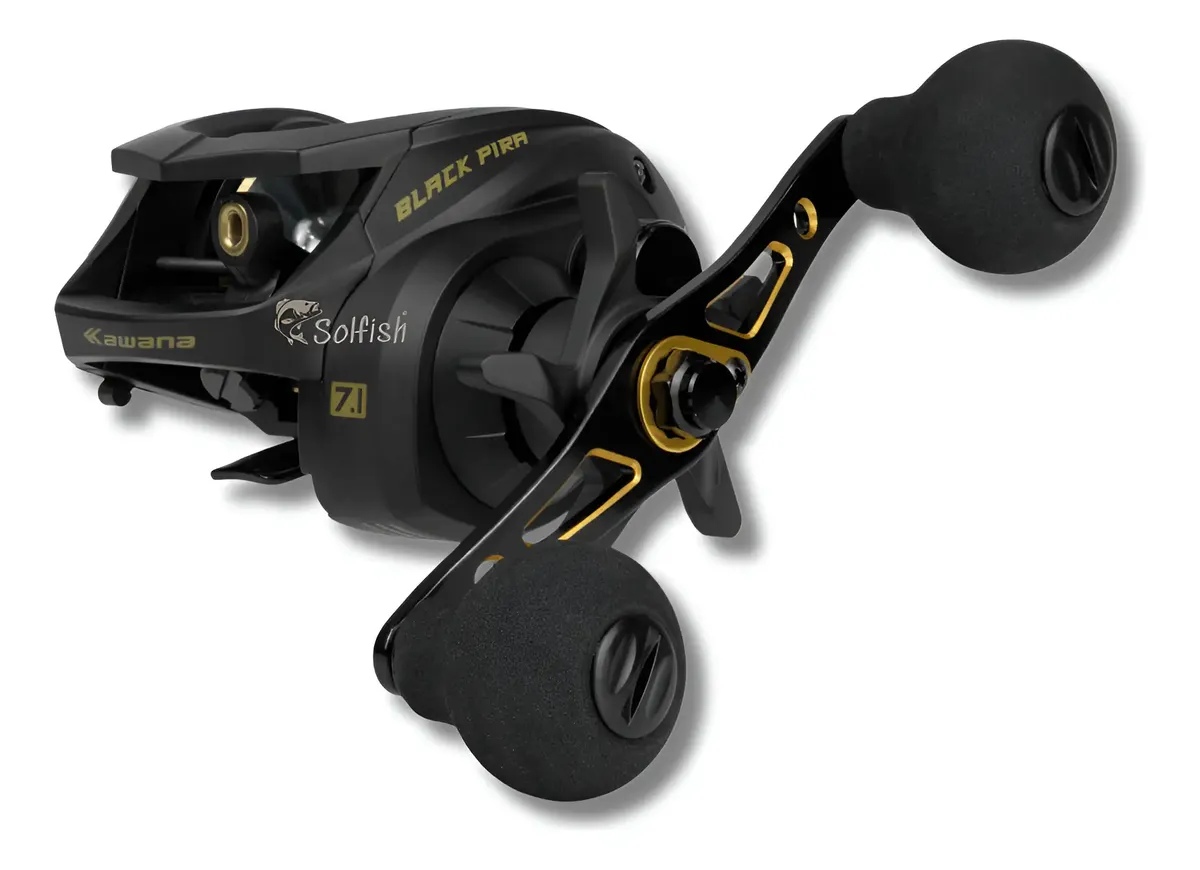 Carretilha Black Pira Bg 11 Rol Drag 18kg Pesqueiro Carbono