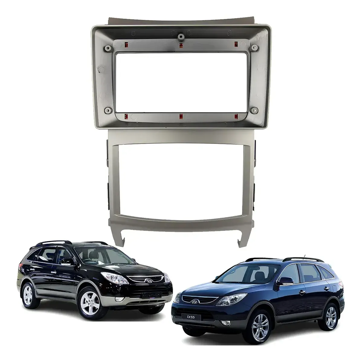 Moldura 9 Polegadas 2din Painel Hyundai Vera Cruz