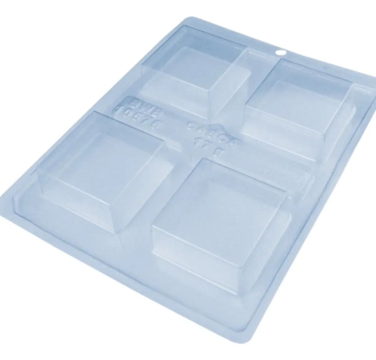 Forma de plástico-pet para chocolate BWB com 4 Cavidades 3 Partes