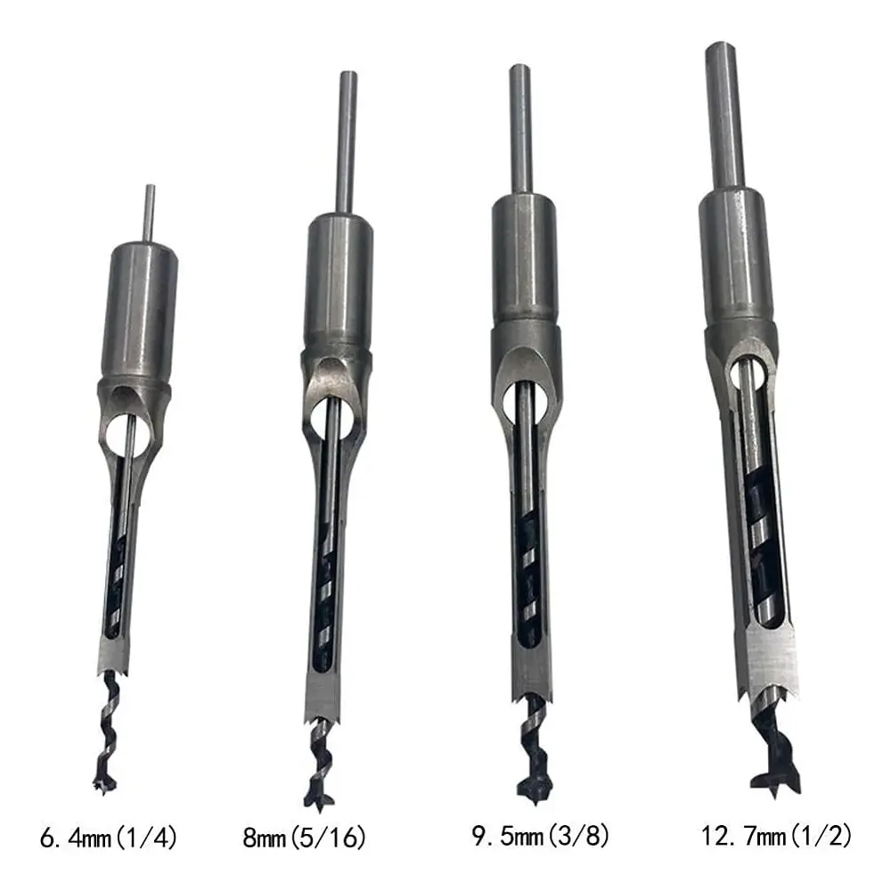 Brocas P/ Furo Quadrado Jogo 4 Peças 1/2-1/4 - 5/16 - 3/8