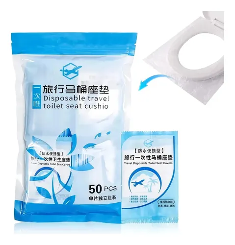 Kit 50 Protetor Plástico Descartável Assento Vaso Sanitário