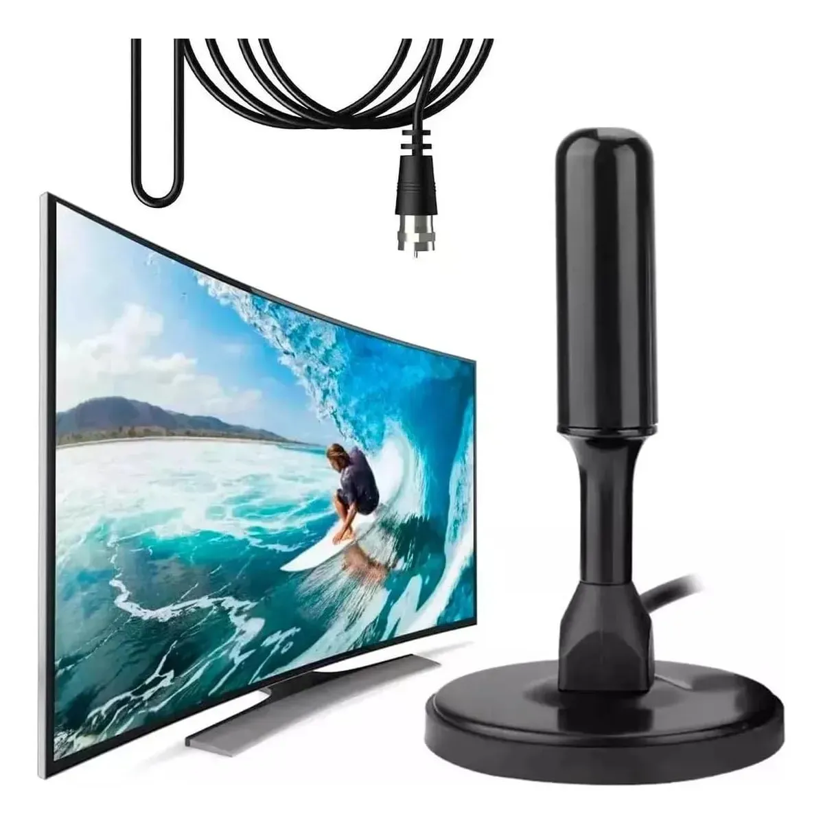 Antena de TV Verde Telecom ANTENA HDTV 4K AMPLIFICADA para interno/externo