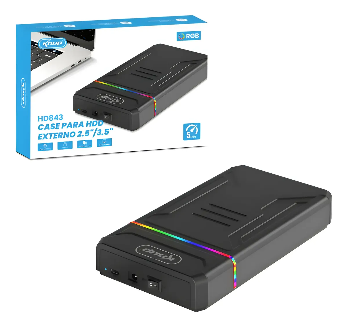 Case Hd Ssd Externo Usb 3.0 Sata 2,5/3,5
