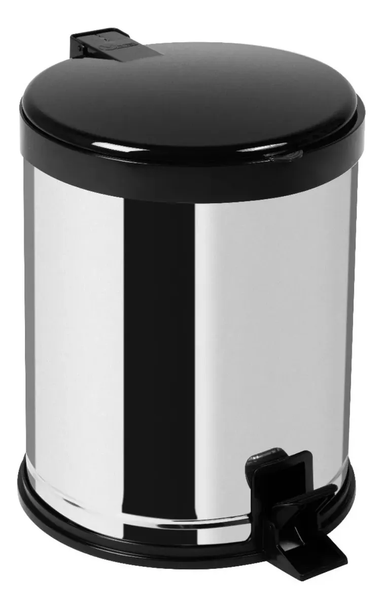 Lixeira Aço Inox 12 Litros Pedal Cozinha e Banheiro