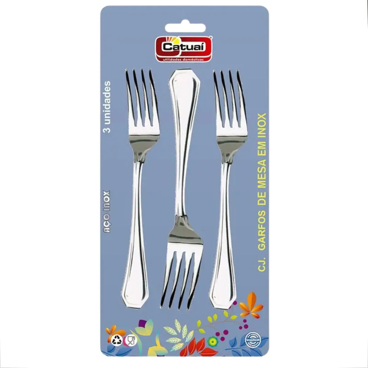 Kit 3 Garfos Para Refeição Em Aço Inox Da Catuai
