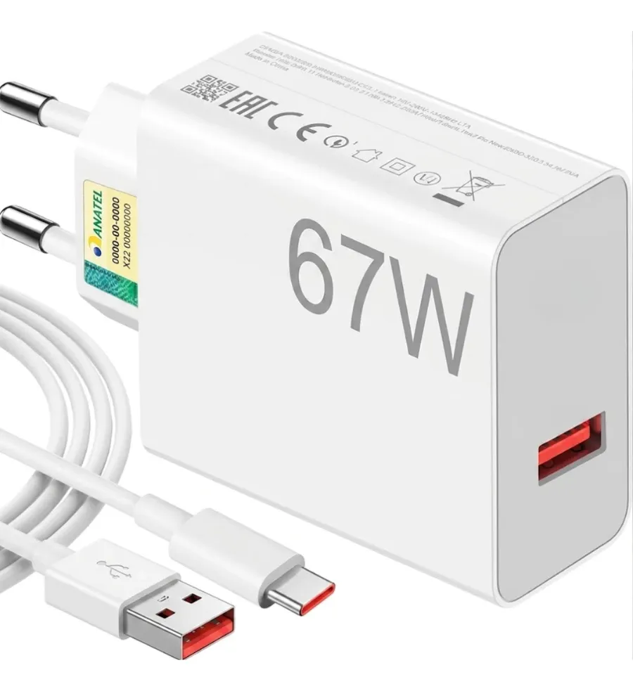 Carregador Turbo 67w Usb-c Completo