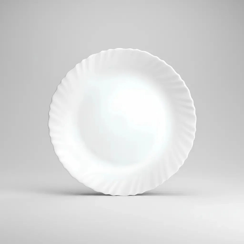 Kit 6 Prato Rasos Jantar Branco