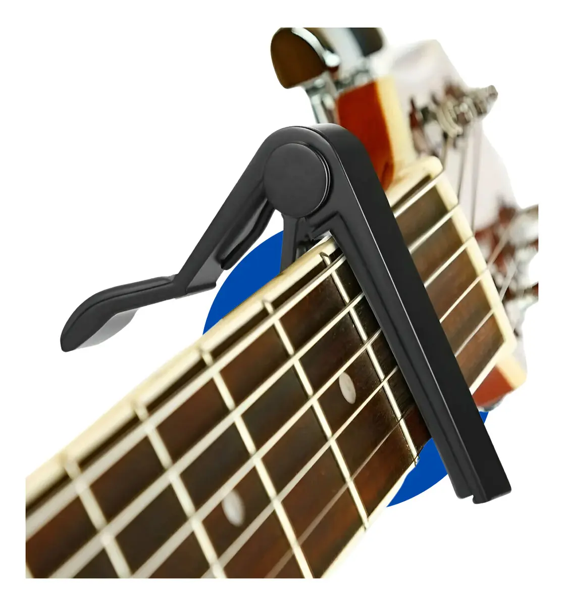 Capotraste Alumínio Preto Para Guitarra Acústica e Elétrica Mandolina Banjo Dc Music