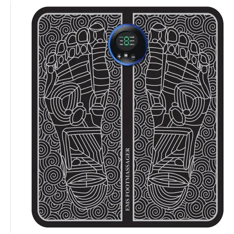 Massageador Tapete Elétrico Pés EMS Sem Fio MMX 8 Modos 500W