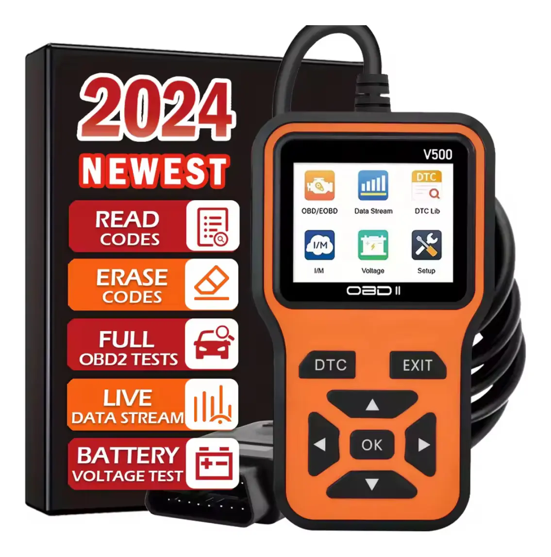Scanner Automotivo Obd2 V500 Diagnóstico De Avarias Do Carro