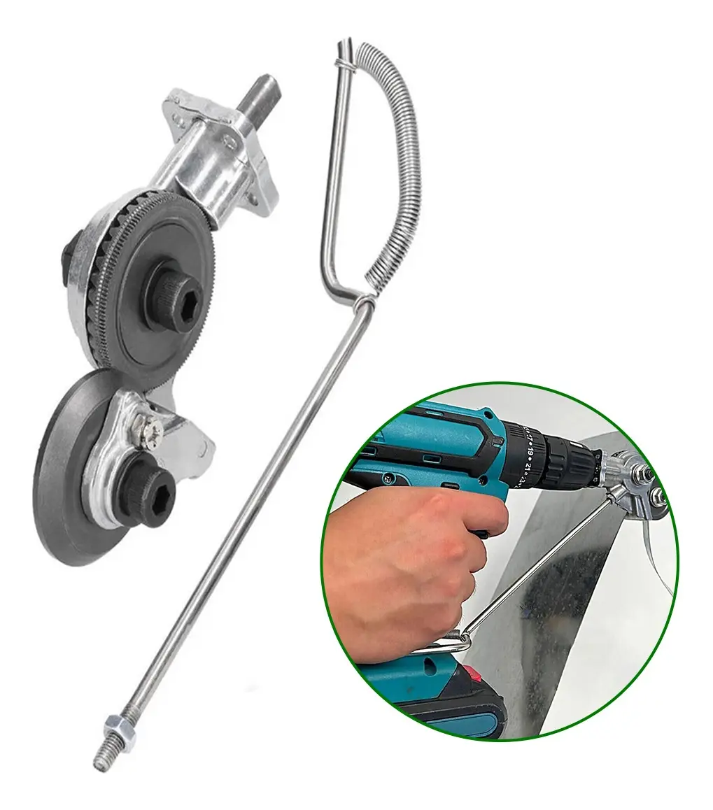 Cortador De Chapa Metálica Para Furadeira Adaptador Snel