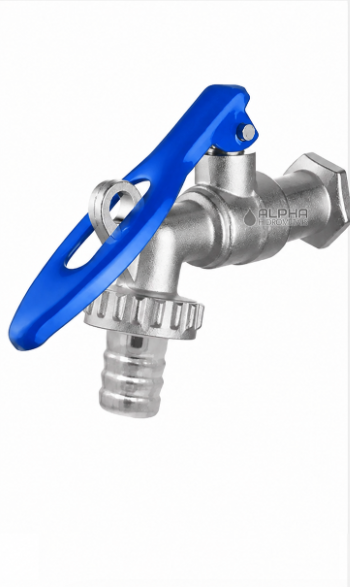 Torneira Esfera De Zinco Cadeado Metal Cor Prateado Alpha Hidrometais