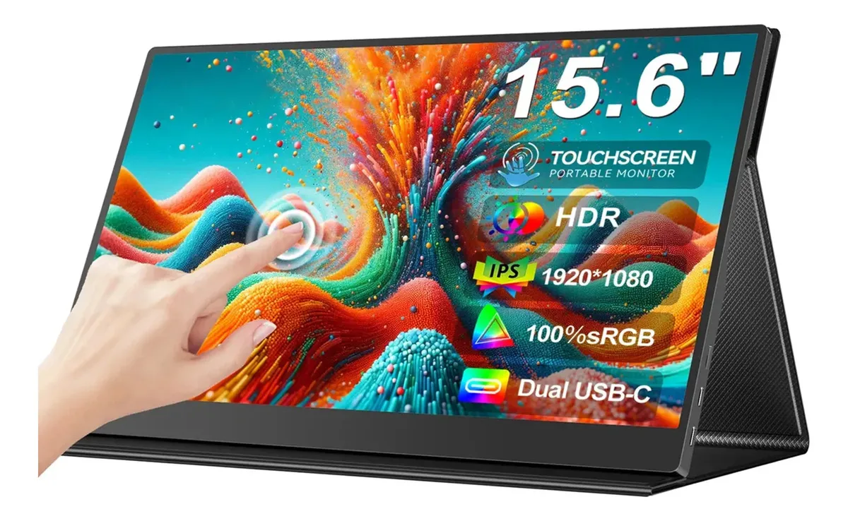 Monitor Portátil Touch 15.6'' Ips Full Hd 60hz Com Alto-falante